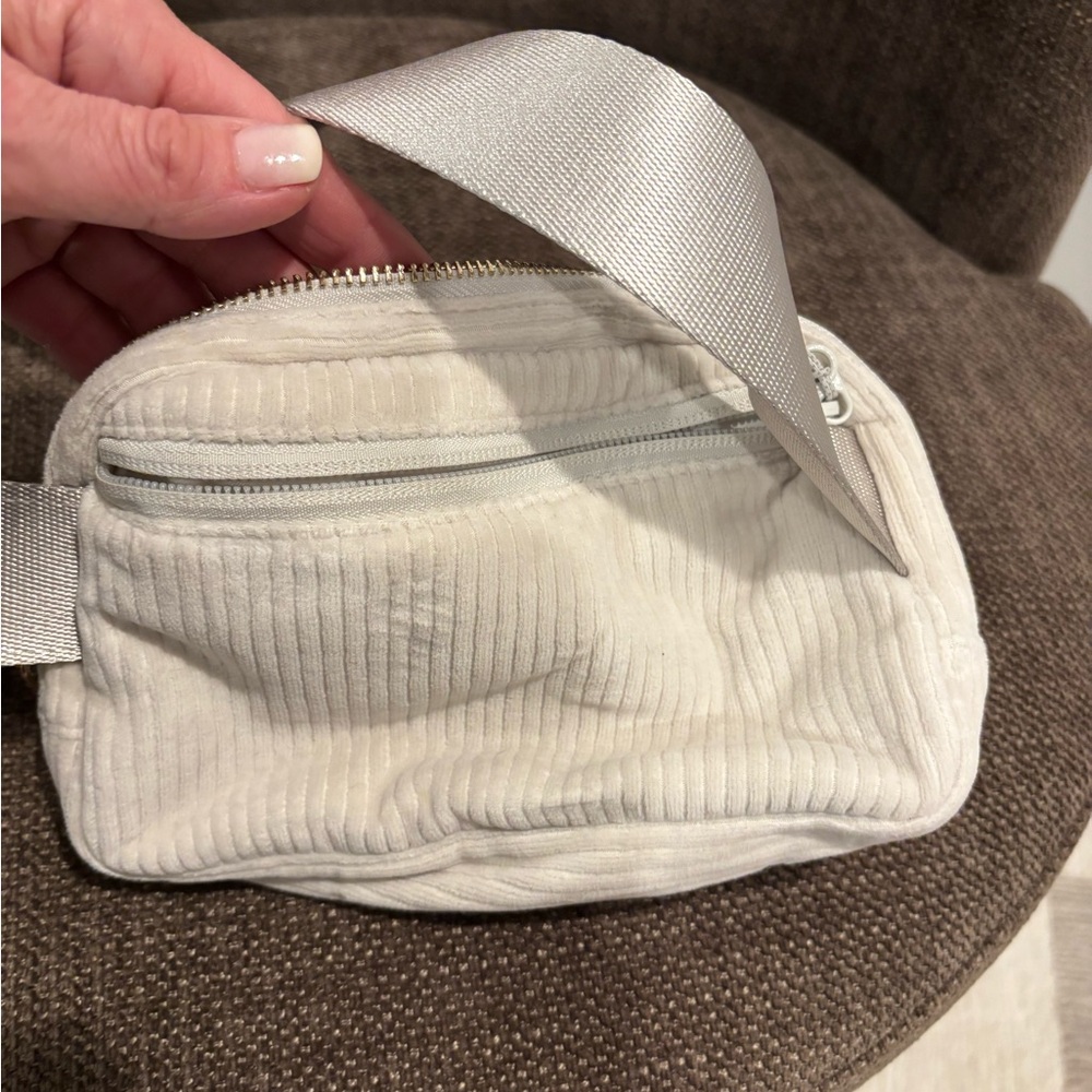 Lululemon Athletica Cream Corduroy Bag